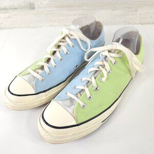 CONVERSE ALL STAR CHUCK TAYLOR BLUE GREEN COLORBLOCK LOW TOP SHOES MEN'S SIZE 13